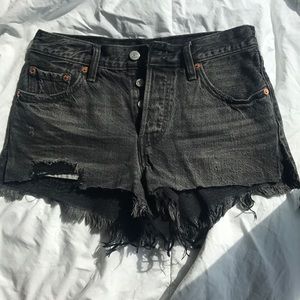 Distressed Levi shorts from Urban Outfitters
